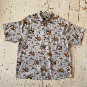 Cabela’s Deer Theme Cotton Pique Men’s Shirt